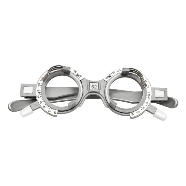 Optometriutrustning - Provlinsset - 266 Linser - Metallringar - Testbåge Ingår - Bärbar Väska - 6 kg - Silver