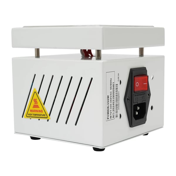 Elektrisk loddeplade - PCB-forvarmer - 350 W - 220 V - Maks 400 °C - Konstant temperatur - Mikrocomputerstyring - EU-stik - Hvid+Sølv