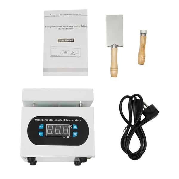 Elektrisk loddeplade - PCB-forvarmer - 350 W - 220 V - Maks 400 °C - Konstant temperatur - Mikrocomputerstyring - EU-stik - Hvid+Sølv