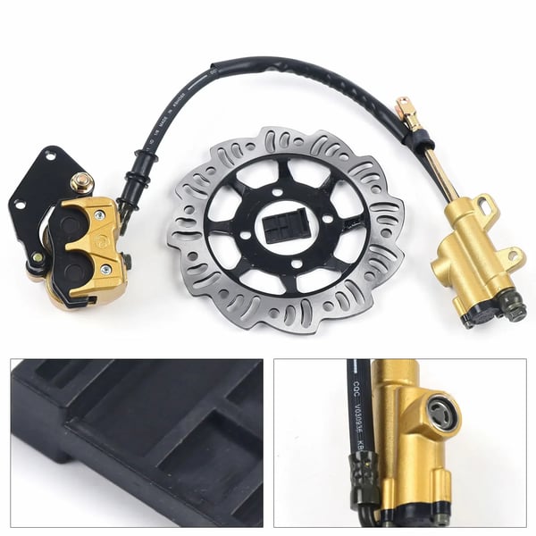 Offroad motorcykel/pitbike - Bag Hydraulisk Bremseskivekit - Til 49–125cc 4-takt - Bremseskive Rotor - Skive + Hydrauliksæt - Nem Montering