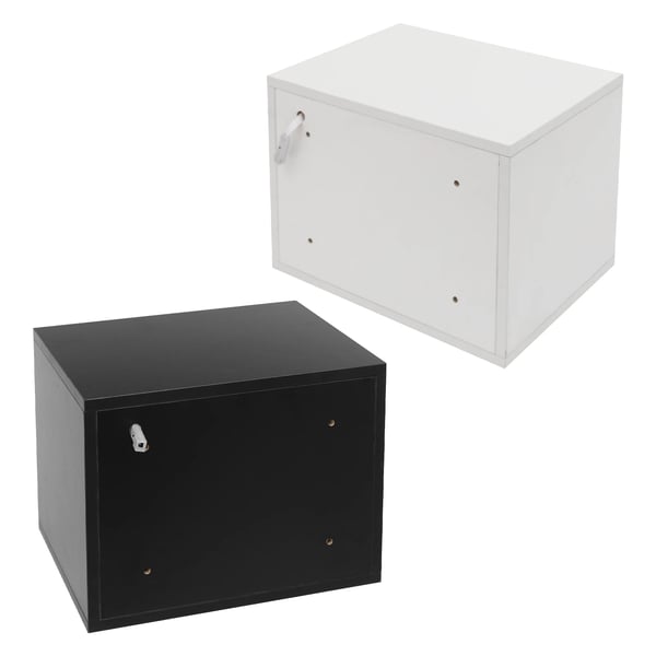 Svævende sengebord - Natbord - Væghængt - 1 udtræksskuffe - Smart styring - Justerbar LED stemningsbelysning - 45×30×35 cm - Sort