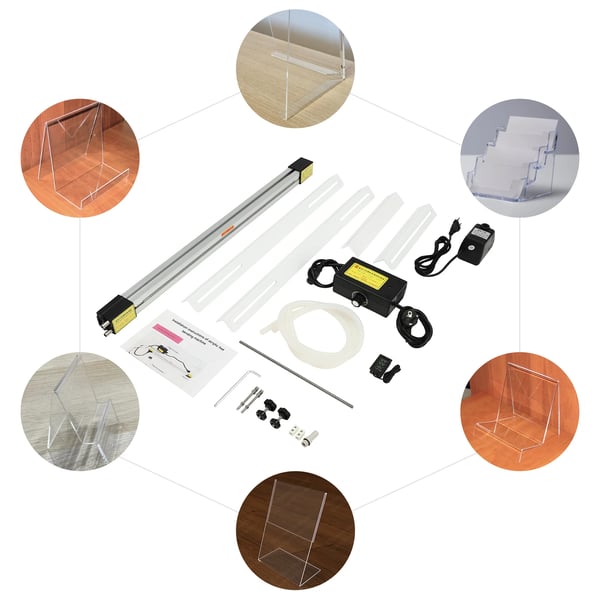 Plastbukker til Akryl/Plexiglas/PVC - Varmebøjningsmaskine - 25W - 110–240V - Justerbar 0–420°C - Maks Bukkebredde 60 cm - Vandtæt IPX8