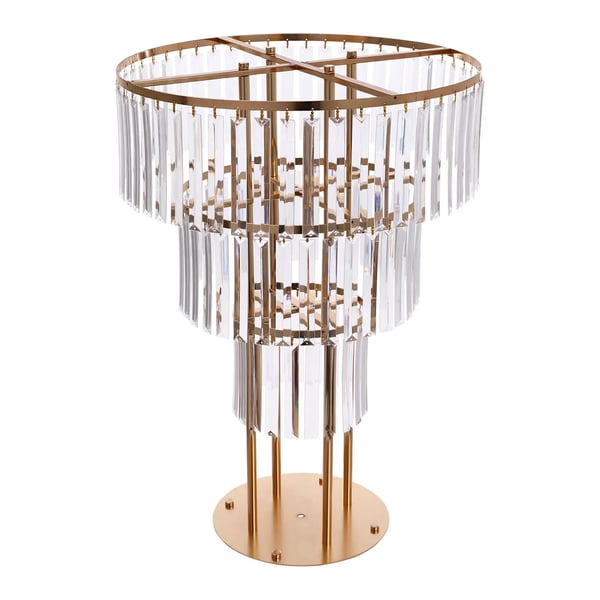 Bryllupsdekoration - Rundt Baggrundsstativ / Piedestal - Jern og Akryl - Elektropletteret - Moderne Stil - Guld