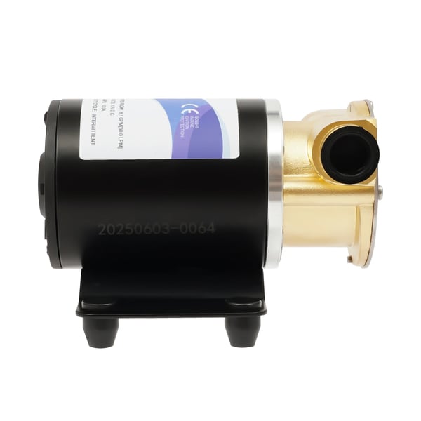 Vesipumppu - Uppopumppu 12V DC - 120 W - 2850 r/min - IP68 - Kuparimoottori - Max 60°C - EU‑pistoke - Musta