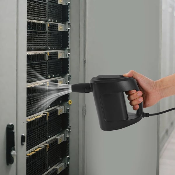 Elektrisk støvblæser og mini-støvsuger - Håndholdt, netdrevet - 350 W - 35 m/s - 220–240 V EU - 3 m kabel - 4 dyser - Sort