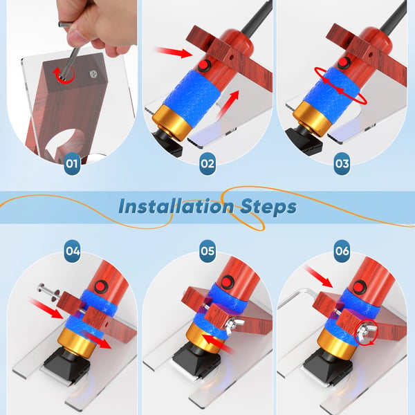 Tufting startkit - Manuel 2‑i‑1 tuftingpistol - Stål - 1×5 m tuftingstof - Trimmer - Rosarød
