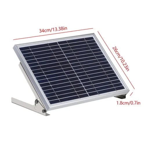Solcelle springvandspumpe - Havedam & akvarium - 1000 l/t - 17V 10W solpanel - Løftehøjde >2,5 m - Max vandhøjde 200 cm - Uden batteri - Sort