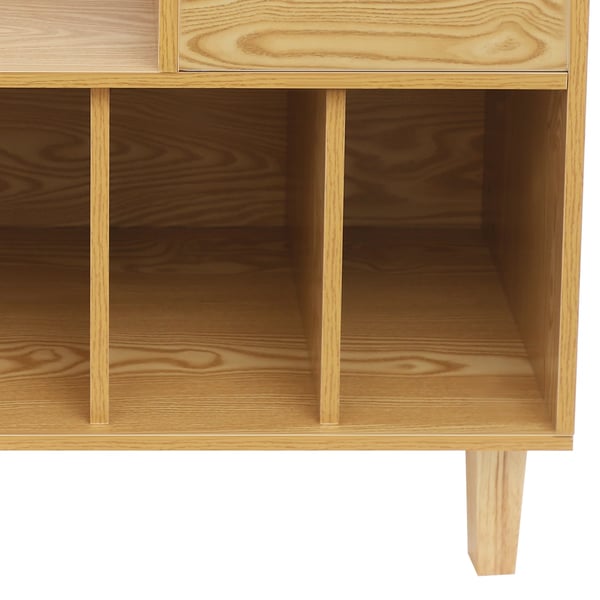 Pladespillerbord - Vinylreol - 6 rum - Fritstående - Multilagsplade - Maks. belastning 45 kg - 80×40×82,6 cm