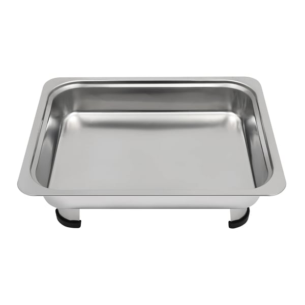 Chafing Tray - Rektangulær Buffetbakke - Rustfrit Stål - Med Låg - Til 7–9 Personer - Grå
