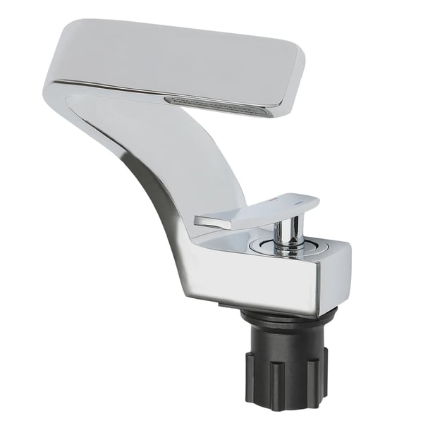 Håndvaskarmatur - Bordmonteret - Etgrebs - 1-huls - Varmt og koldt vand - Massiv messing - Elektropletteret - G3/8 (9,5 mm) - Gul