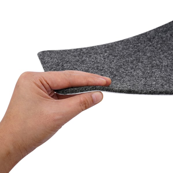 Trappetrinsmåtter - Selvklæbende Skridsikre - 15 stk - 76×20,3 cm - 6,5 mm - Polyester + TPR - Mørkegrå
