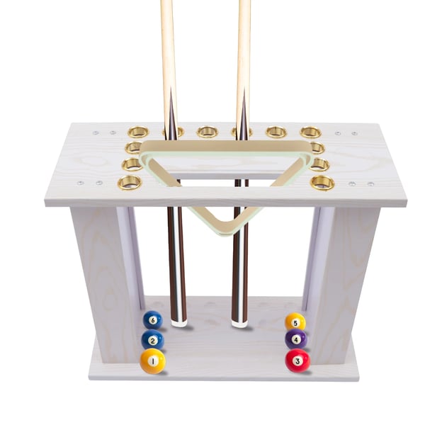 Biljardikeppiteline - Lattiamalli - Tilaa 16 Kepeille - Poolikepeille - Koko 60×24×53,4 cm - Paino 6 kg - Valkoinen