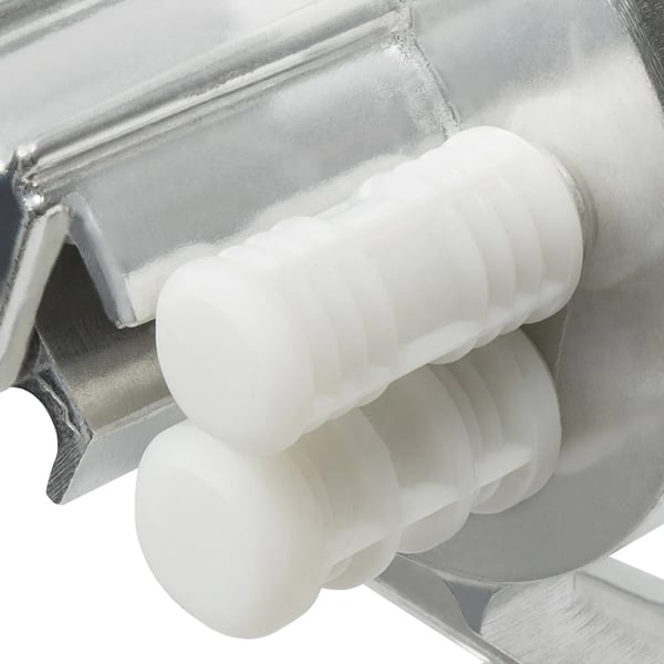 Pasta- og nudelpresse - Manuel ekstruder - Aluminiumslegering - Ergonomisk greb - Til conchiglie - Sølv