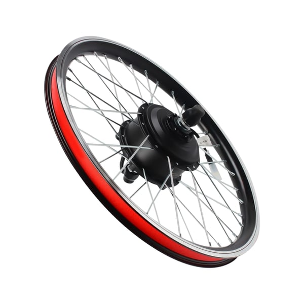 Elcykel konverteringssæt - Fronthjul 50,8 cm med børsteløs navmotor - 36V 250W - LED-display controller - Skive- og V-bremse - Sort