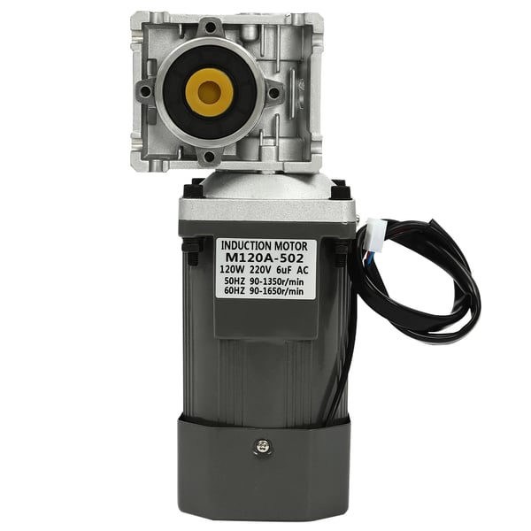RV30 - Matovaihdemoottori - Teho 120 W - Jännite 220 V AC - Välityssuhde 1:80 (80K) - Akseli 14 mm - Nopeudensäädin - Vääntömomentti 25 Nm - Harmaa
