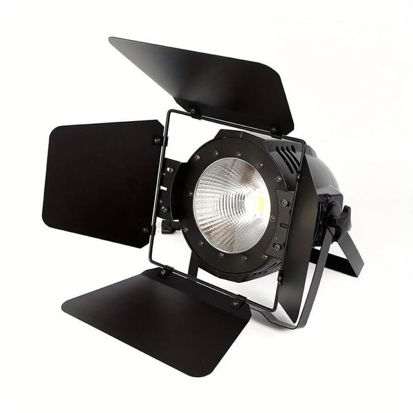 LED PAR Scenelys - COB Par - 200 W - Lydaktiveret - Til Scene & DJ - 220 V DC - Sort