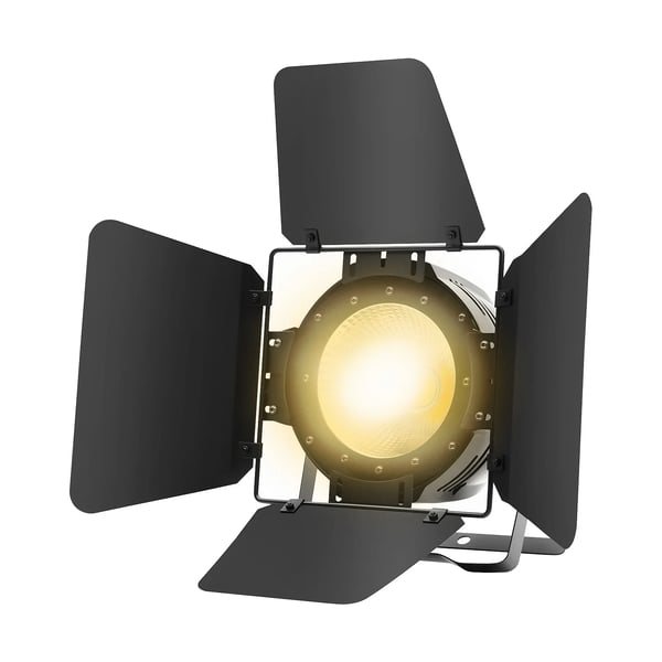 LED PAR Scenelys - COB Par - 200 W - Lydaktiveret - Til Scene & DJ - 220 V DC - Sort