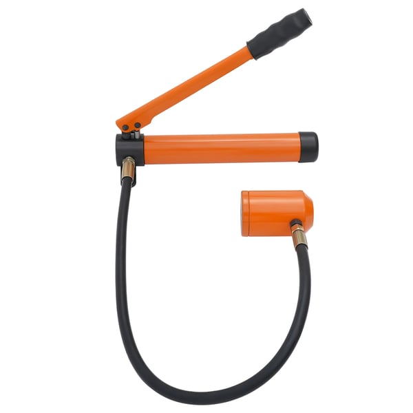 Hydraulinen reikäpistinsarja - Käsipumppu - Sarja 6 stanssia - Puristusvoima 80 kN - Iskunpituus 25 mm - Reiän halkaisija 22,5–61,5 mm - Oranssi