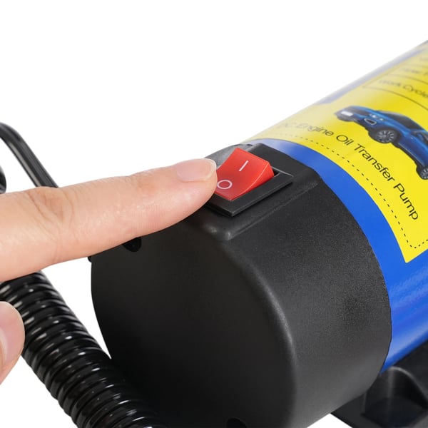 Bærbar Olieoverførselspumpe - 12V Olieudsugningspumpe - 100W Motor - Flow 1–4 L/min - Sæt 3 Slanger - Til Biler Både Traktorer