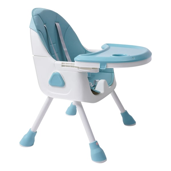 Baby højstol - Spisestol - 2-i-1, Bakke med 5 positioner, Fodstøtte, 3–6 år, Max 80 kg, Foldbar - Grøn