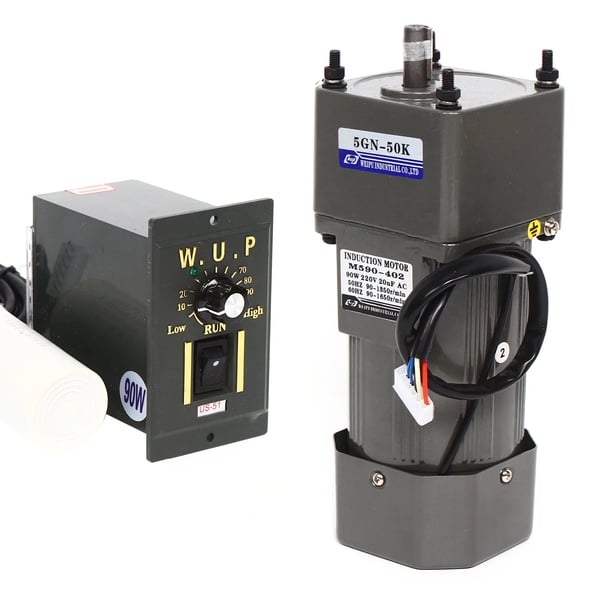 AC gearmotor - Med hastighedsregulering - 1:50 - 0–27 o/min - 90 W - 208–240 V - IE4