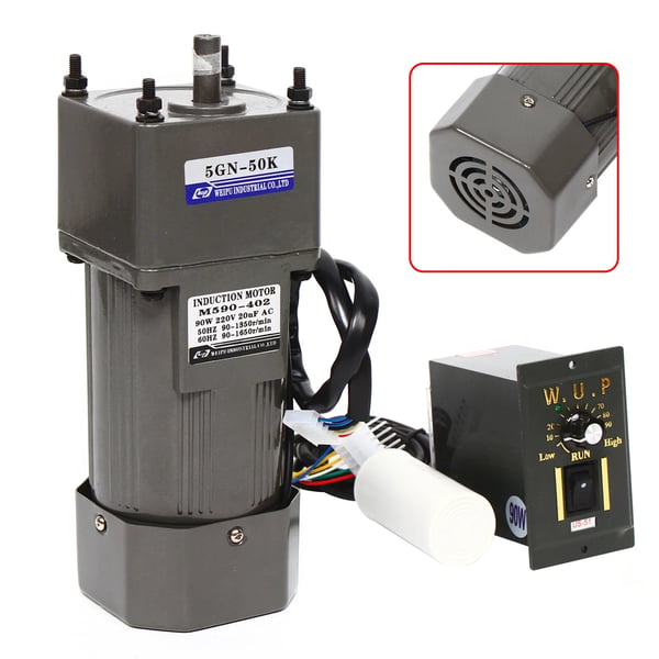 AC gearmotor - Med hastighedsregulering - 1:50 - 0–27 o/min - 90 W - 208–240 V - IE4