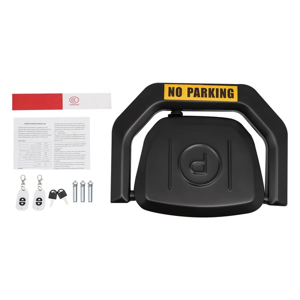 Automatisk parkeringsbøjle - Fjernbetjent lås - IP67 Vandtæt - Alarm - 6 t Trykmodstand - 4–6 mdr Batteritid - Sort