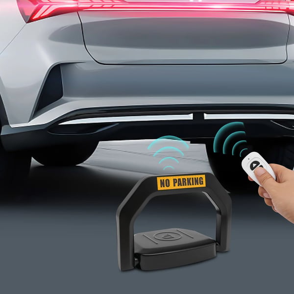 Automatisk parkeringsbøjle - Fjernbetjent lås - IP67 Vandtæt - Alarm - 6 t Trykmodstand - 4–6 mdr Batteritid - Sort