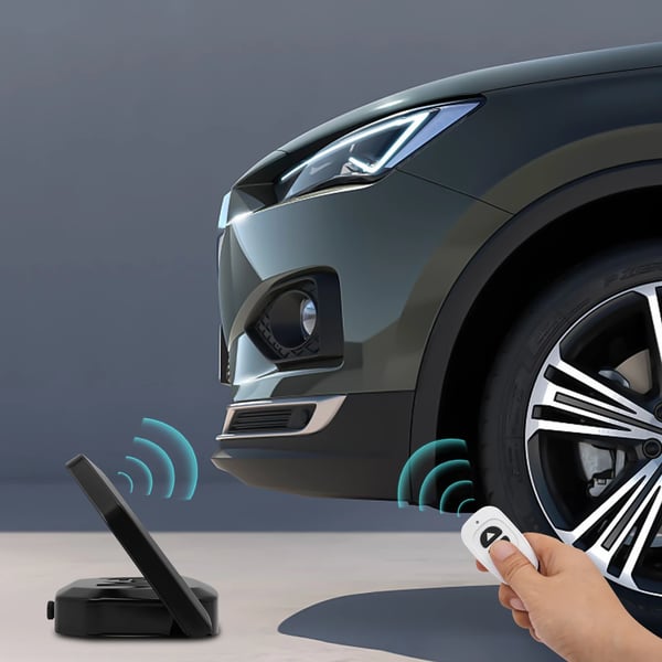 Automatisk parkeringsbøjle - Fjernbetjent lås - IP67 Vandtæt - Alarm - 6 t Trykmodstand - 4–6 mdr Batteritid - Sort
