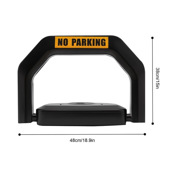Automatisk parkeringsbøjle - Fjernbetjent lås - IP67 Vandtæt - Alarm - 6 t Trykmodstand - 4–6 mdr Batteritid - Sort