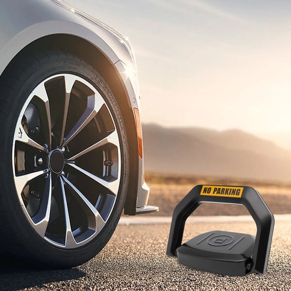 Automatisk parkeringsbøjle - Fjernbetjent lås - IP67 Vandtæt - Alarm - 6 t Trykmodstand - 4–6 mdr Batteritid - Sort