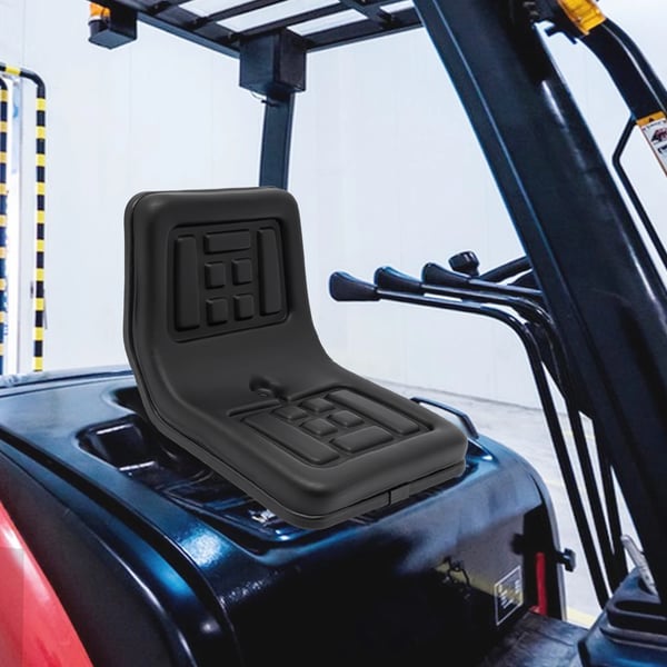Traktorin istuin - Yleismalli - Ergonominen - Kantavuus 100 kg - Liukukisko 15 cm - Mitat 44,5×35,5×33,5 cm - Traktori, trukki, ajoleikkuri - Musta