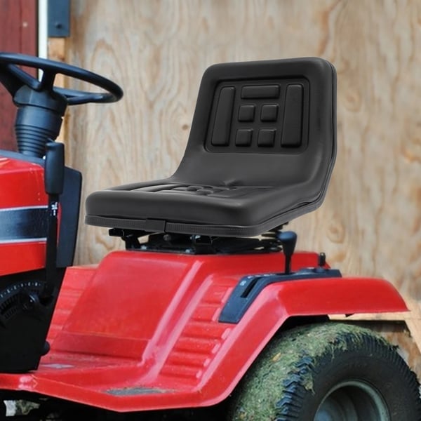 Traktorin istuin - Yleismalli - Ergonominen - Kantavuus 100 kg - Liukukisko 15 cm - Mitat 44,5×35,5×33,5 cm - Traktori, trukki, ajoleikkuri - Musta