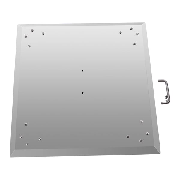 Varmereflektor til bålplads - Firkantet brænderlåg - Rustfrit stål - 61×61×61 cm - Bærehåndtag - Leder varmen ned/ud - Armygrøn