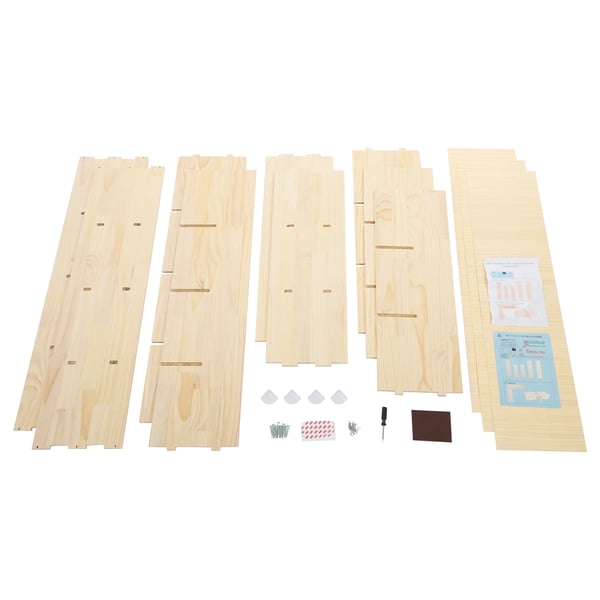 Kuutiöhylly - Kirjahylly/Esittelyhylly - 12 Lokeroa - 3 Tasoa - 120×30×90 cm - Massiivipuu + Muovi - Kantavuus 100 kg - Kokoaminen Vaaditaan