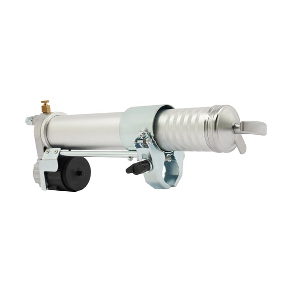 Fettpress borradapter - Fettpresshuvud - 600 cc Kapacitet - 10 000 PSI - 6 mm Axel - 43 x 15 cm - Aluminium/Plast/Järn - Gul
