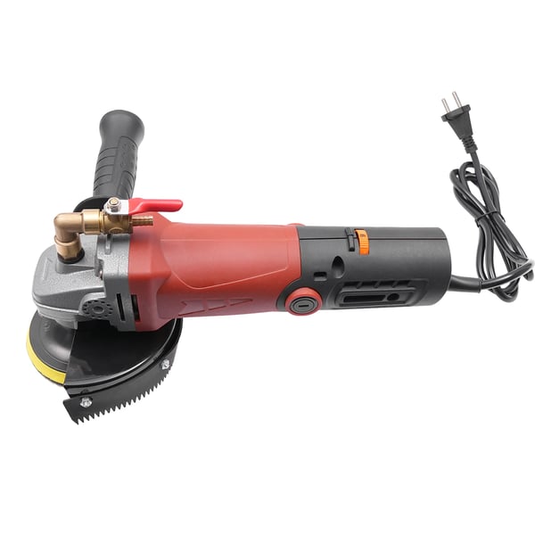 Våtpolerare - Handhållen polermaskin - 6 Hastigheter - 5000 rpm - M14 Gänga - EU-kontakt - Övre vattenmatning - Vatteninlopp 0,635 cm - Röd