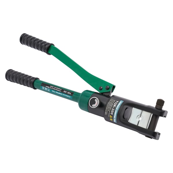 Hydrauliset puristuspihdit - Kaapelikenkäpuristin - 120 kN Puristusvoima - 11 Muottia - 16–300 mm² Kaapelikoko - Käsikäyttöinen - Vihreä
