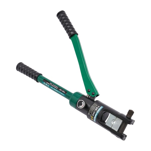 Hydrauliset puristuspihdit - Kaapelikenkäpuristin - 120 kN Puristusvoima - 11 Muottia - 16–300 mm² Kaapelikoko - Käsikäyttöinen - Vihreä