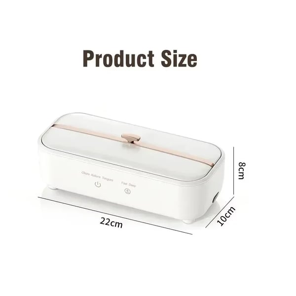 Ultraäänipesuri - Pöytämalli 301–500 ml - 15 W - 220 V - Koruille, Silmälaseille, Kelloille, Purentakiskoille - Valkoinen