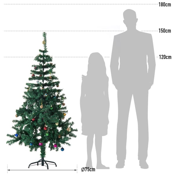 Konstgjord julgran - Höjd 60 cm - För inomhus - Utan belysning - Grön