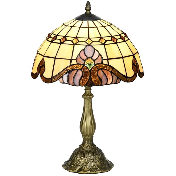 Handgjord glasbordslampa - Sänglampa - Klassisk stil - Ø30×48 cm - Nätström - <60 lm - Utan batterier - Flerfärgad