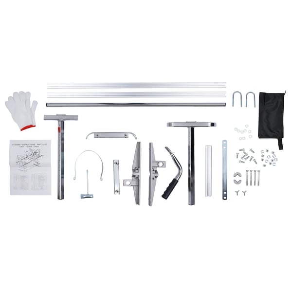Bærbart kædesavssavværk - Aluminium - Til sværd 35–91 cm - Snitdybde 1,2–30 cm - Maks bredde 80 cm - Sølv