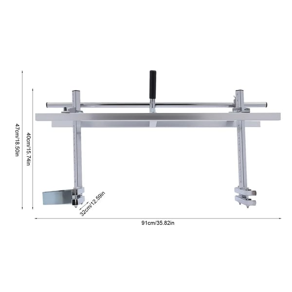 Bærbart kædesavssavværk - Aluminium - Til sværd 35–91 cm - Snitdybde 1,2–30 cm - Maks bredde 80 cm - Sølv