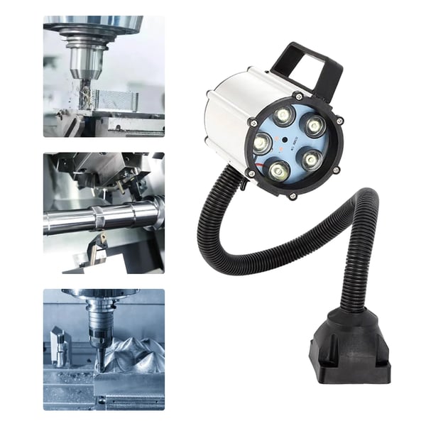 CNC maskinlampe - LED arbejdslys - Effekt 5 W - Fleksibel svanehals - Til boring, læsning, camping & grill