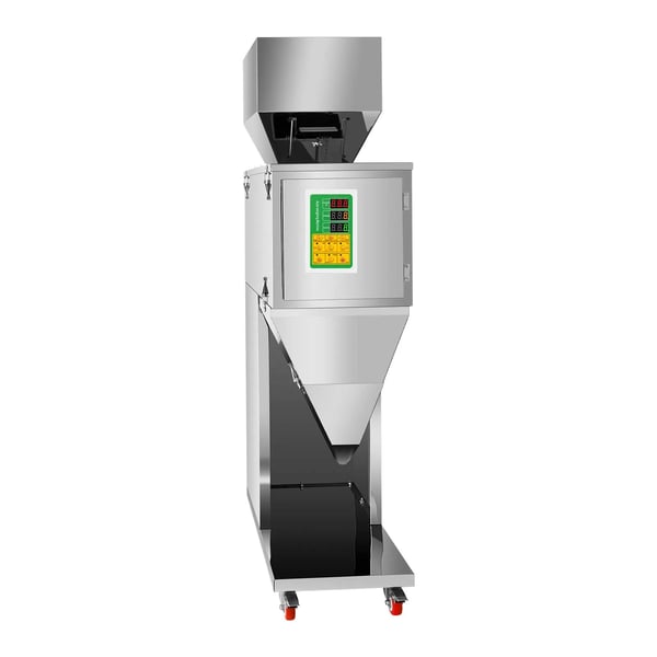 Automatisk fyldemaskine - Vejedoserer 10–999 g - 200 W - Til poser og flasker - Kaffebønner/granulat - Sølv