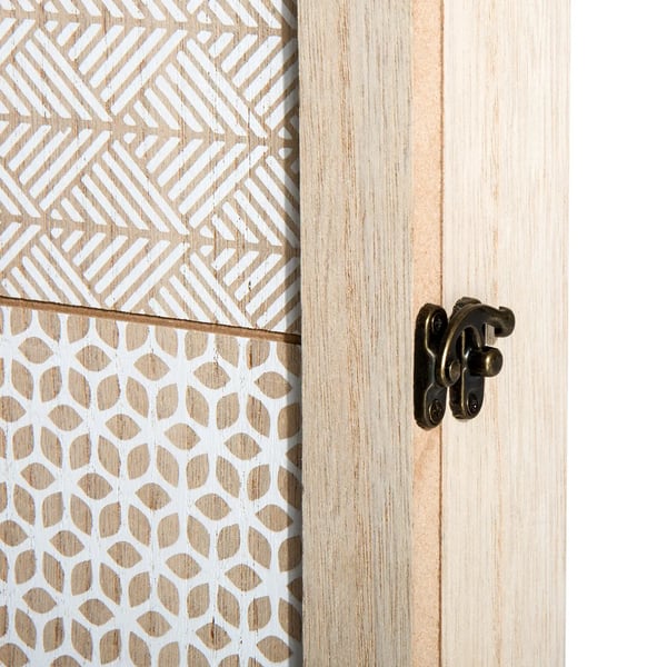 Nyckelskåp i trä - Modell 850-074 - Väggmonterat - MDF - 6 Krokar - Vintage Stil - 20 x 6,5 x 26,5 cm