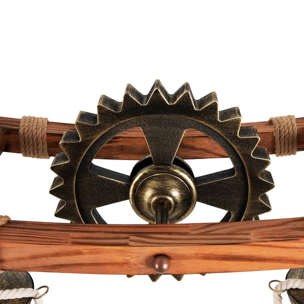 Industriel vintage pendellampe - Trædesign - Justerbar kæde - Netstrøm (AC) - Uden pære - 2000–82000 lm
