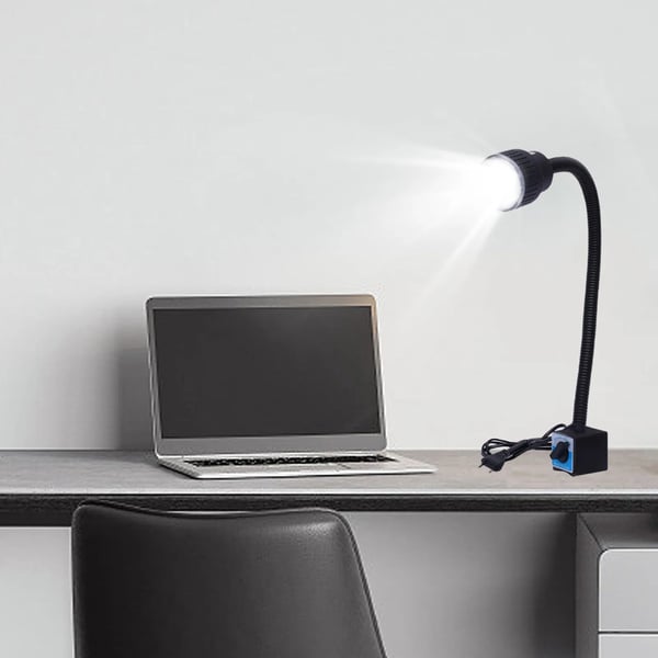 LED Arbetslampa - Maskinlampa - Flexibel Arm - För Svarv, CNC, Fräs, Borr, Symaskin - Industriell Belysning