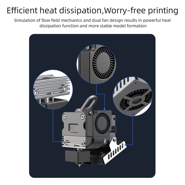 3D-printer Ekstruder Kit - Direct Drive Ekstruder - Gearforhold 3,5:1 - TPU/PLA/ABS/PETG - DIY-kit - Til Ender-3/3 Pro/3 Max/3 V2 - Sort
